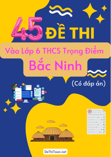 Bộ 45 Đề thi vào Lớp 6 THCS Trọng Điểm tỉnh Bắc Ninh các năm (Có đáp án)