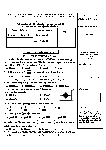 Đề thi vào Lớp 6 môn Toán trường THCS Trọng Điểm Bắc Ninh năm học 2024-2025 (Có đáp án)